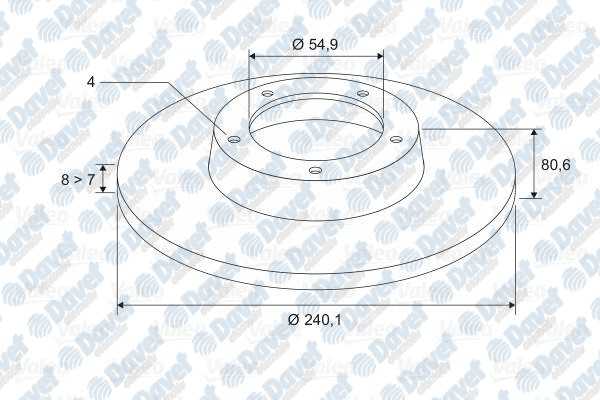 ARKA FREN AYNASI (DISKI) MEGANE II CLIO III MODUS 1,2 / 1,4 / 1,5DCI / 1,6 / 1,8 / 1,9DCI / 2,0