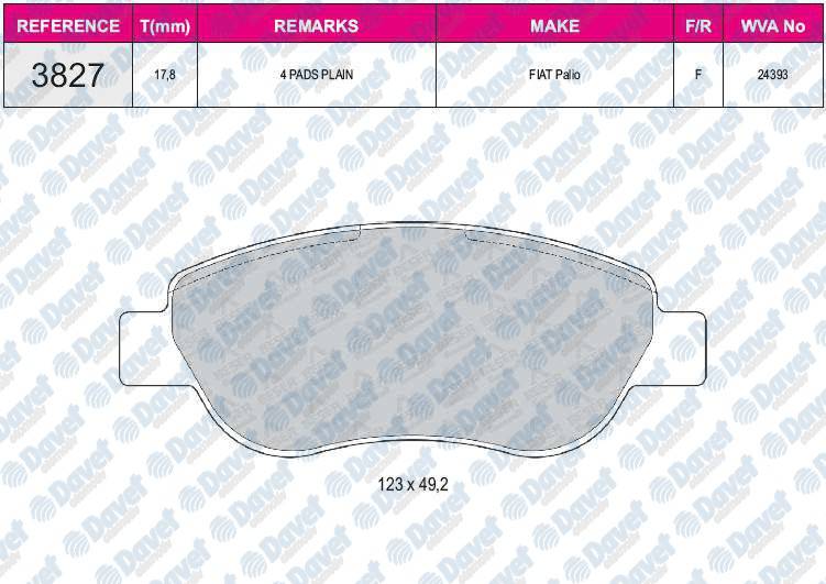 FREN BALATASI ON WVA 24072 ALBEA PALIO 1.2 1996->