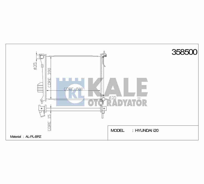 RADYATÖR SU I-20 09-12 BENZİNLİ A-T BRAZING