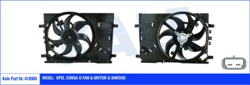 RADYATOR FAN MOTORU+DAVLUMBAZ CORSA D 130W 390MM