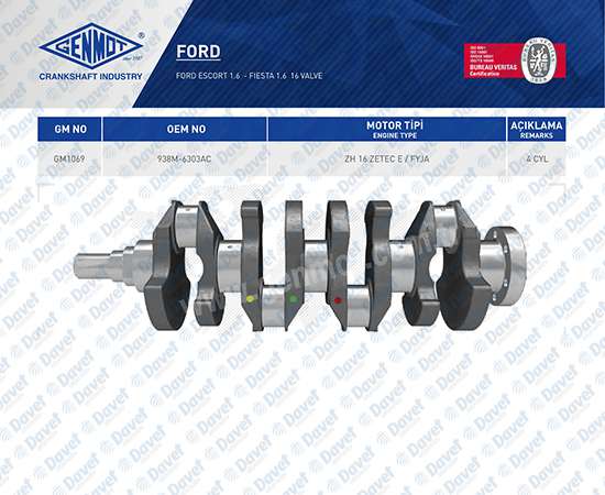 KRANK ESCORT 1.6 Z-TECH - FIESTA 1.6 16V FYJA