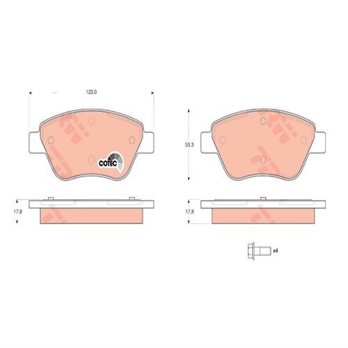 ÖN BALATA ALBEA-PALIO-STILO-SIENA DOBLO 1.3 1.9 IDEA CORSA 1.3 07=>