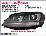 ON FAR SAG VOLKSWAGEN GOLF VII XENONLU LEDLI