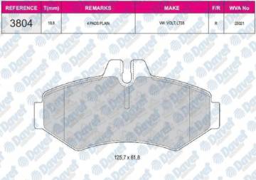 FREN BALATASI ARKA G-CLASS W463 98> SPRINTER 99>06 , LT35 96>