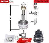 Aks Kafası Dıs ( Opel : Corsa B Corsa C 1.0 1.2 00-- ) 22×28×52