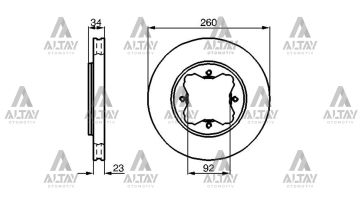 FREN DİSKİ ACCORD  90-02 / ROVER 618-620 / ÖN HAVALI 260-4