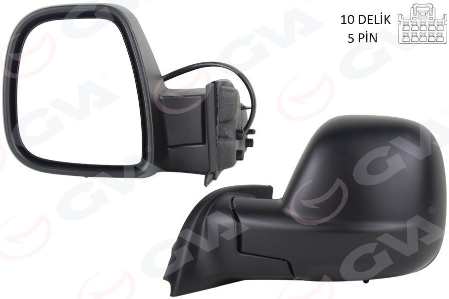 DIŞ DİKİZ AYNASI SOL BERLINGO- RIFTER 2019>COMBO-PROACE CITY 19> ELEKTRİKLİ+DESENLİ+REZİSTANSLI