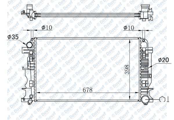 Radyatör Brazing Sprınter 06>Crafter 06> 2.5Tdı (Ac+Klimasız+Mek) (678X398X26)