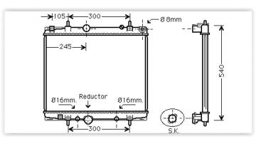 (X) Radyatör C8-P807 2.0 02=> (Otomatik Şanzuman)